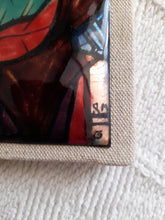 Load image into Gallery viewer, Enamel Of The Virgin Mary With Jesus by Marguerite Sornin, From Abbey at Ligugé, Detail From Stained Glass Windows At Königsfelden Monastery
