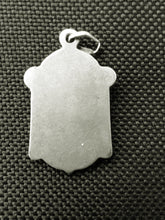 Load image into Gallery viewer, Virgin Mary Medal, Antique French Silver Religious Medal By Jean Balme Circa 1930 plus 22 Inch Silver Chain