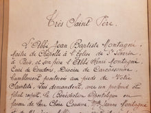 Load image into Gallery viewer, Apostolic Benediction Requested by Abbots Jean Baptiste and Henri Montagné of Pope Benedict XV With Vatican Seal and Signature 1917