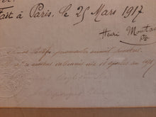 Load image into Gallery viewer, Apostolic Benediction Requested by Abbots Jean Baptiste and Henri Montagné of Pope Benedict XV With Vatican Seal and Signature 1917