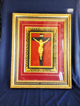 Load image into Gallery viewer, Christ On The Cross, Oleograph By L Turgis &amp; Fils of Paris Circa 1892 Beautifully Framed 32 x 25.5 Inches, Original Hand Rolled Glass