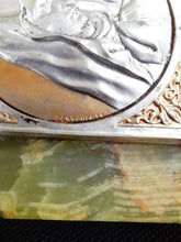 Load image into Gallery viewer, Martre Dolorosa, Mother Of Sorrows Antique French Silver and Gold Washed Portable Shrine By Charles Desvergnes Circa 1890