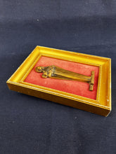 Load image into Gallery viewer, Art Deco Bronze Of The Virgin Mary By Maria Caullet Nantard, 13 by 4.5 cm Circa 1925 Solid Bronze, Framed