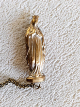 Load image into Gallery viewer, Lourdes Drinking Cup, French Circa 1900, Mother of Pearl With Copper Chatelaine and Belt Clip