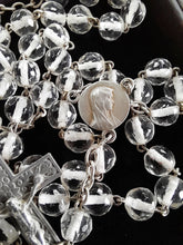 Load image into Gallery viewer, SOLD Art Deco Rosary, Solid Silver Cross, Links and Chain, Hand Made, Rock Crystal Beads, Circa 1925