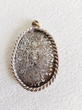 Load image into Gallery viewer, Antique Pendant Medal, Our Lady of Sion, Silver Plated Copper, 5 x 3.5 Centimetres, Circa 1920
