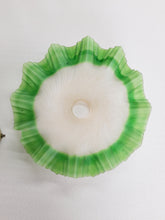 Load image into Gallery viewer, Antique French Shade, Opalescent Glass With Scalloped Edge, Hand Made and Complete With Original Fittings, Circa 1930