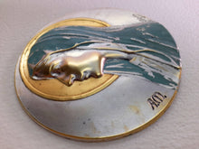 Load image into Gallery viewer, Virgin Mary Plaque In Silver and Bronze By Raymond Tschudin