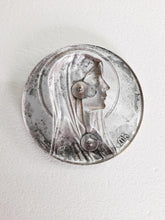 Load image into Gallery viewer, Virgin Mary Plaque In Silver and Bronze By Raymond Tschudin