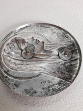 Load image into Gallery viewer, Virgin Mary Plaque In Silver and Bronze By Raymond Tschudin