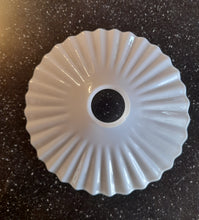 Load image into Gallery viewer, SOLD Antique French Shade, Fluted Milk Glass 26 Centimetre Diameter
