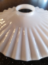 Load image into Gallery viewer, SOLD Antique French Shade, Fluted Milk Glass 26 Centimetre Diameter