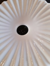Load image into Gallery viewer, SOLD Antique French Shade, Fluted Milk Glass 26 Centimetre Diameter