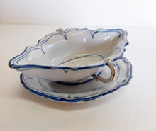 Load image into Gallery viewer, 18th Century Sauce Boat and Dish from La Rochelle, Extremely Rare Example, Circa 1740