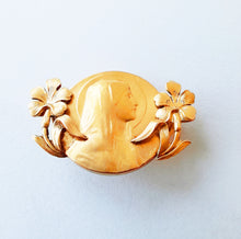 Load image into Gallery viewer, Antique Virgin Mary Brooch, By Arthus Bertrand of Paris Signed Tairac, 3x2 Centimetres, French FIX, Circa 1920, Excellent Condition