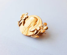 Load image into Gallery viewer, Antique Virgin Mary Brooch, By Arthus Bertrand of Paris Signed Tairac, 3x2 Centimetres, French FIX, Circa 1920, Excellent Condition