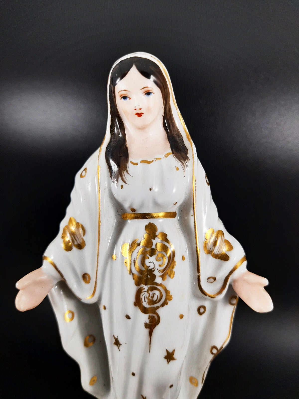 Antigua estatua de la Virgen María, Porcelaine de Paris, 21,4 cm, c. 1870