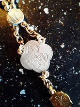 Load image into Gallery viewer, SOLD Solid Silver Rosary, 925 Silver with 22 Carat Gold Plating, Unique, 5 Decade, Leather Pouch, Beautiful Condition, Circa 1880