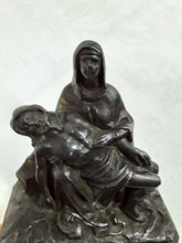 Load image into Gallery viewer, La Pieta Statue in Bronze after Michelangelo From Our Lady of Cahuzac, Auch, France Circa 1890 8 x 4.5 x 8.5 Centimetres Beautiful Detail