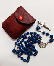 Load image into Gallery viewer, SOLD Blood Jasper Rosary, Very Rare, Silver Cross and Link Medal, Circa 1850, Blood of Christ Rosary, 45 Centimetres