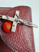 Load image into Gallery viewer, SOLD Blood Jasper Rosary, Very Rare, Silver Cross and Link Medal, Circa 1850, Blood of Christ Rosary, 45 Centimetres