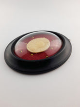 Load image into Gallery viewer, Agnus Dei Wax Disc of The Virgin Mary in Napoleon III Oval Frame With Gilded Studs, Very Rare Circa 1860