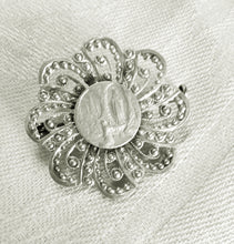 Load image into Gallery viewer, Lourdes Silver Brooch With Scene of The Grotto At Lourdes, Lovely Condition, Circa 1880, 3.5 Centimetre Diameter