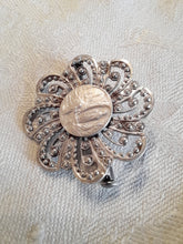 Load image into Gallery viewer, Lourdes Silver Brooch With Scene of The Grotto At Lourdes, Lovely Condition, Circa 1880, 3.5 Centimetre Diameter