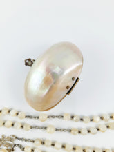 Load image into Gallery viewer, SOLD Antique Catholic Rosary, Hand Carved Mother Of Pearl Beads, Solid Silver Cross and Chain, Mother of Pearl Case, Circa 1880