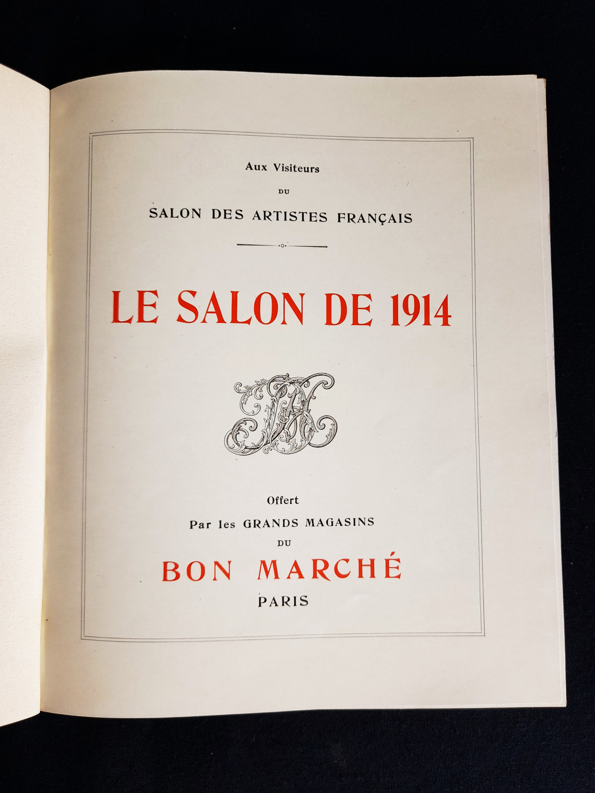 Catalogo del visitatore del Salon des Artistes Français del 1914, Le Bon Marché, rilegato in tela