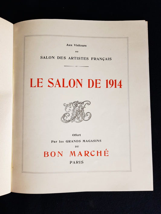 1914 Salon des Artistes Français Visitor’s Catalogue, Le Bon Marché, Linen Bound