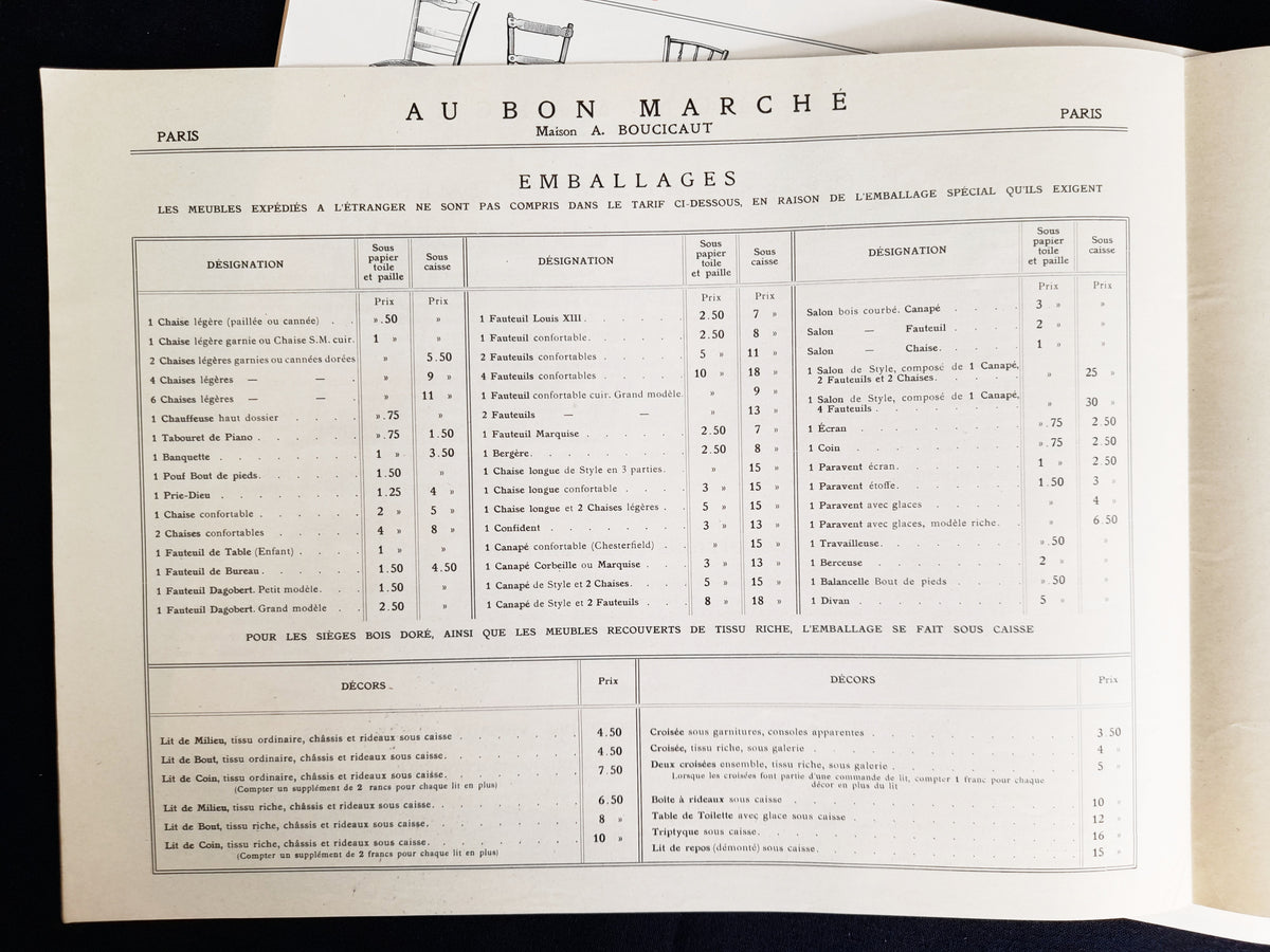 ル・ボン・マルシェ家具カタログ『Ameublements & Ébénisterie』1900年 2冊セット