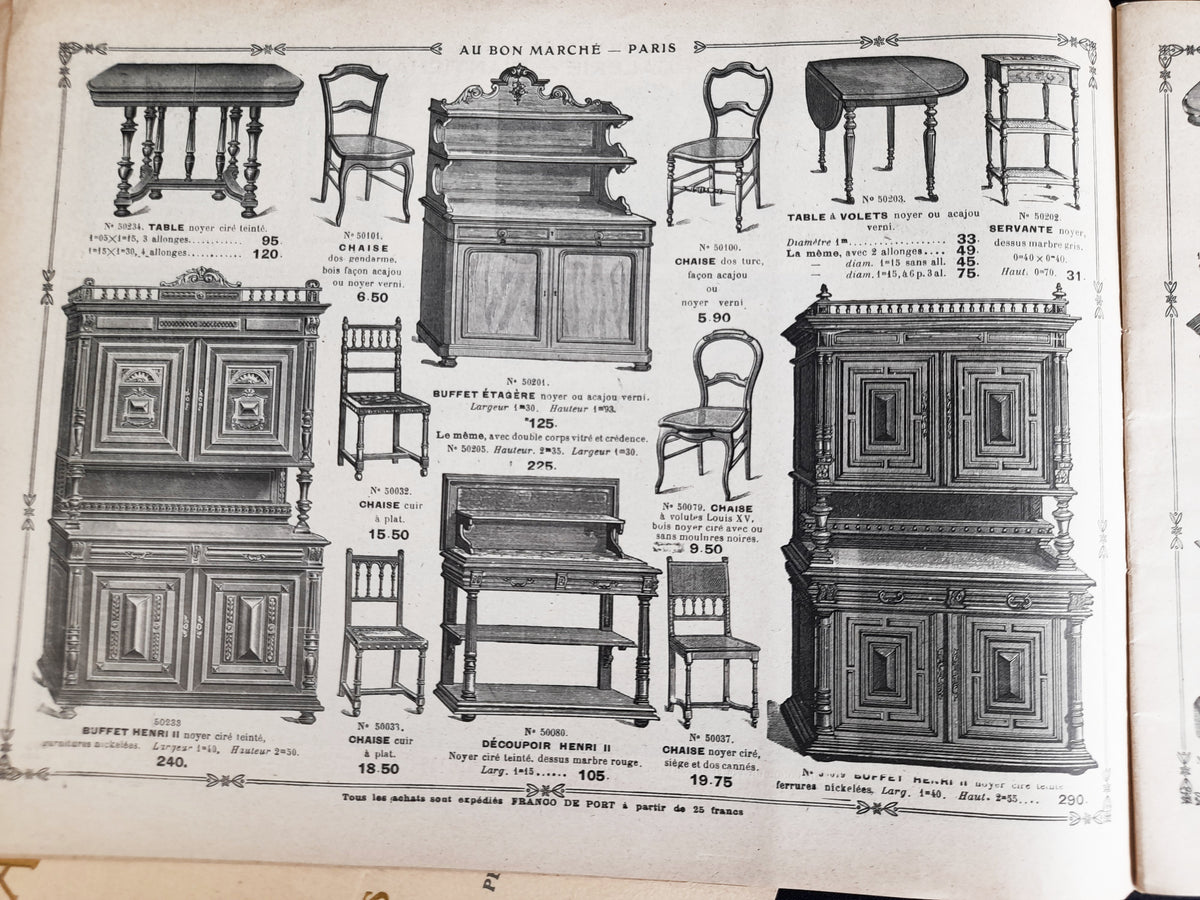 ル・ボン・マルシェ家具カタログ『Ameublements & Ébénisterie』1900年 2冊セット