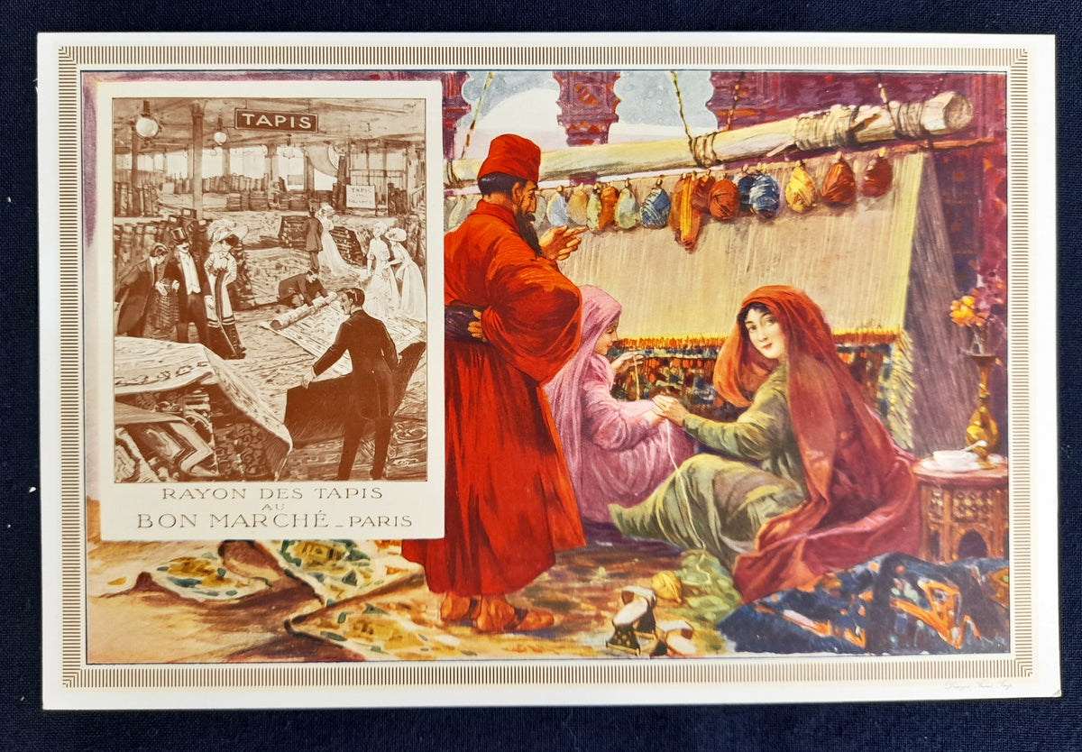 8张 Au Bon Marché 百货公司宣传卡,Dubillon 系列,约1900年
