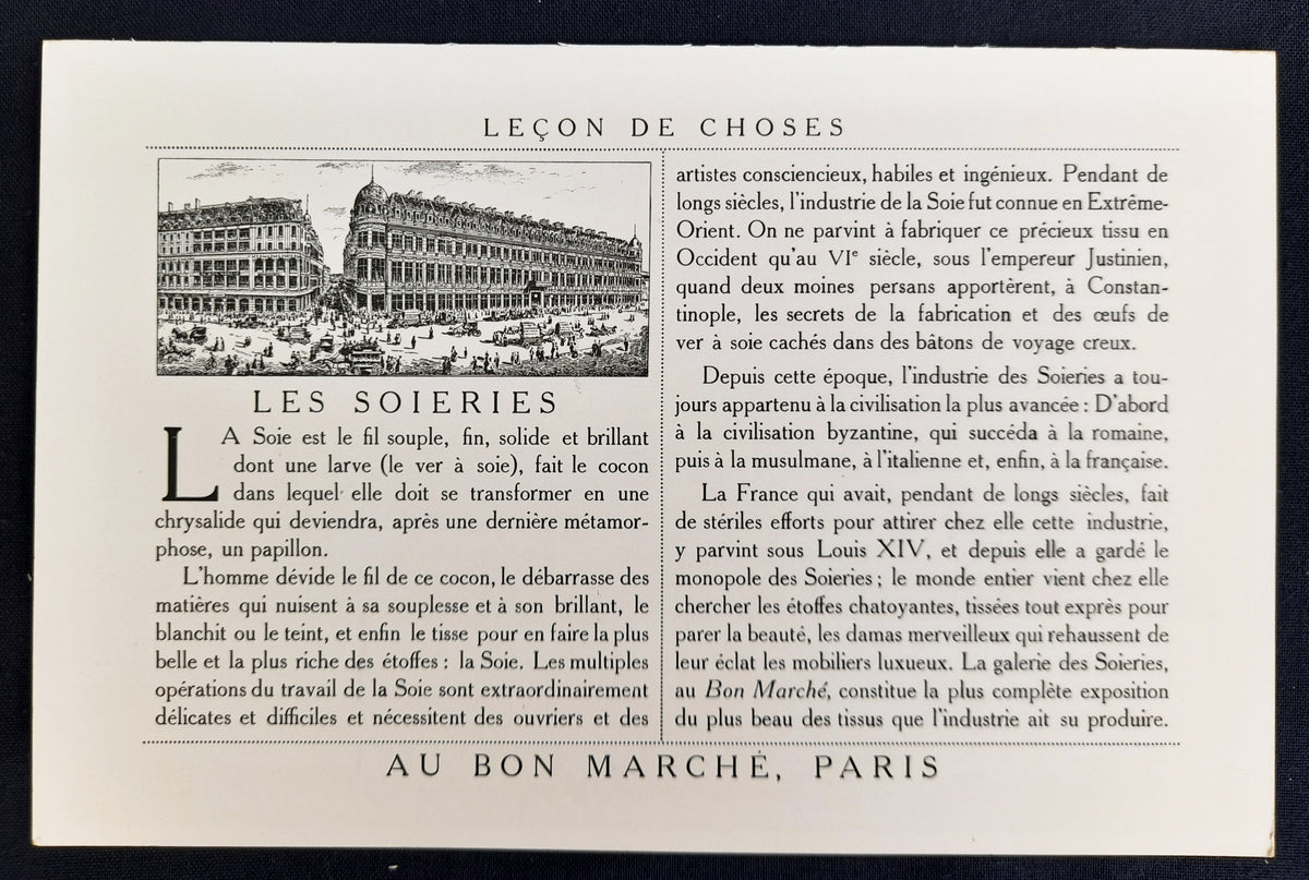 8张 Au Bon Marché 百货公司宣传卡,Dubillon 系列,约1900年