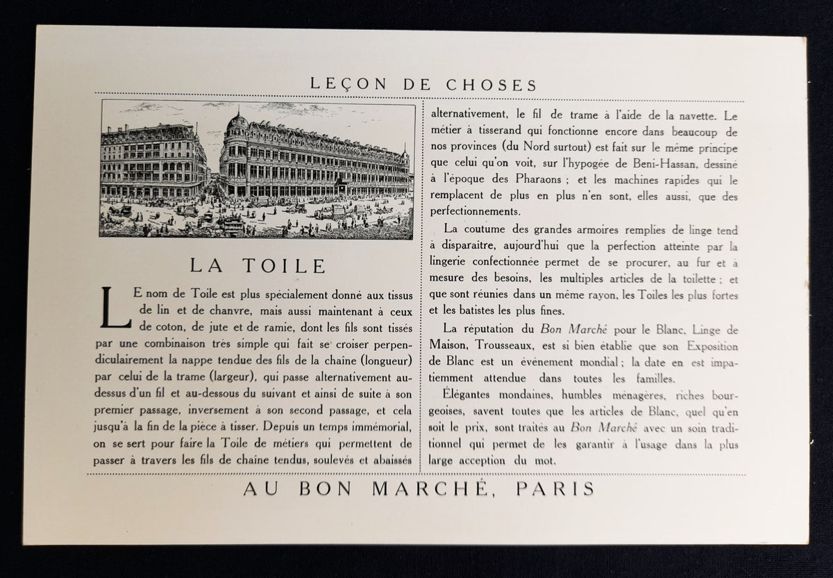 8张 Au Bon Marché 百货公司宣传卡,Dubillon 系列,约1900年