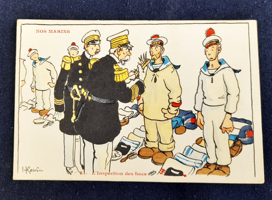 オーボンマルシェ アンリ・ジェルヴェス作「我らが海軍」絵葉書セット - 未使用絵葉書10枚