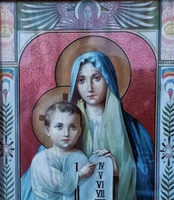 Load image into Gallery viewer, Antique Lithograph of The Madonna and Child presented to Souis Baujot in 1908, 45x32cm, Stunning Picture in Excellent Condition