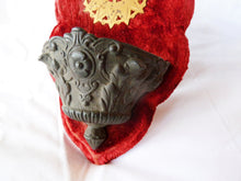 Load image into Gallery viewer, SOLD Antique Holy Water Font, Large French Benitier with Velvet Backing Napoleon III era 47 x 27 Centimetres