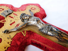 Load image into Gallery viewer, SOLD Antique Holy Water Font, Large French Benitier with Velvet Backing Napoleon III era 47 x 27 Centimetres