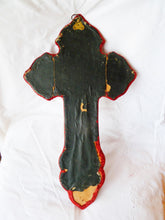 Load image into Gallery viewer, SOLD Antique Holy Water Font, Large French Benitier with Velvet Backing Napoleon III era 47 x 27 Centimetres