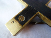 Load image into Gallery viewer, Antique Profession Crucifix, French, Handmade in Bronze Inlaid With Ebony Early 18th Century, Rare, 16 x 8.5 Centimetres