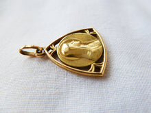 Load image into Gallery viewer, Virgin Mary Medal, 22 carat Rolled Gold, French by FIX, Circa 1910, 1.8x1.8 cm