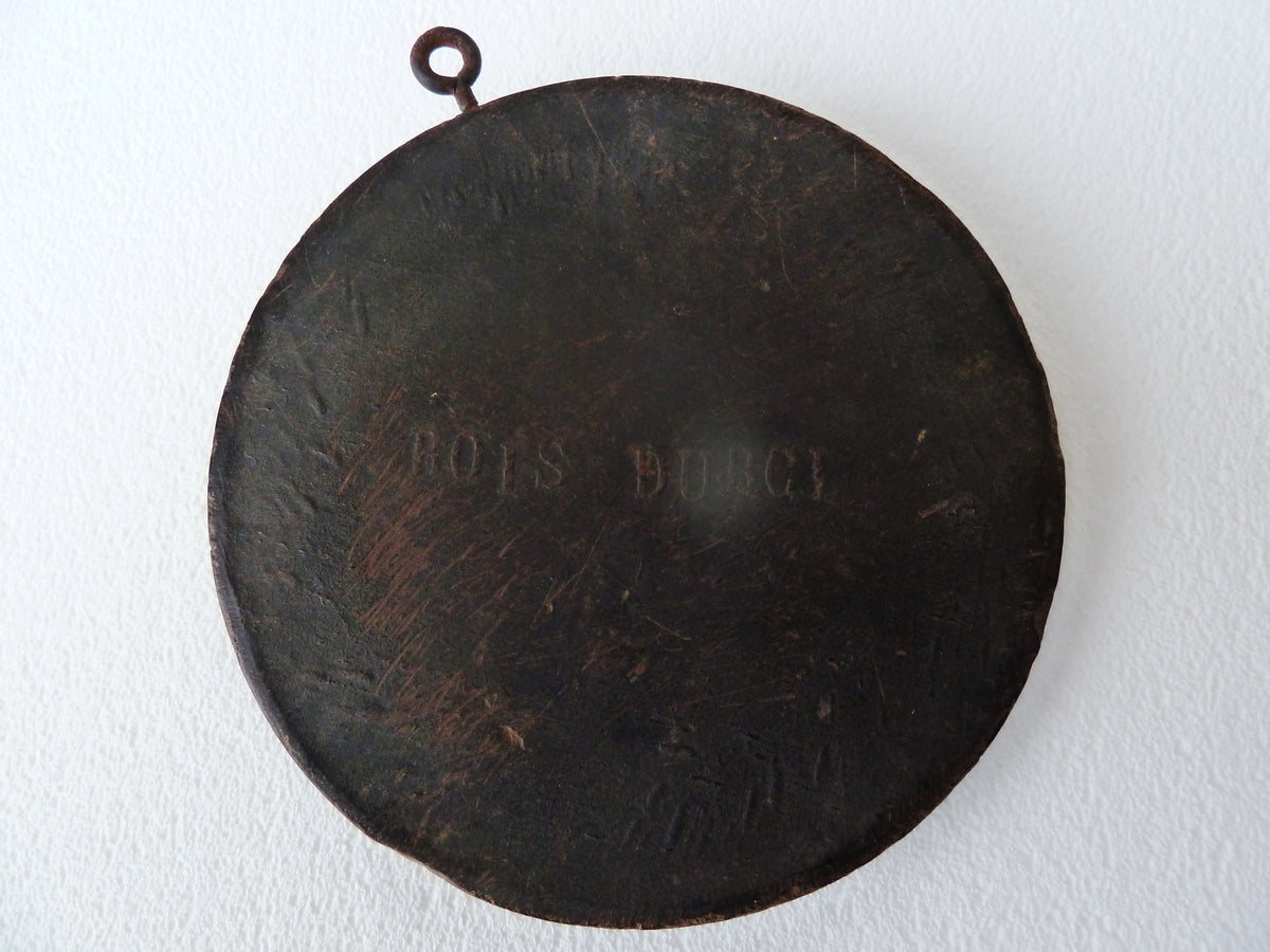 Médaille en bois durci de Napoléon, Prince Impérial, de 11,5 centimètres de diamètre, vers 1870