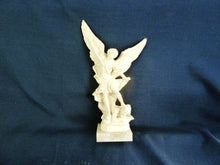 Load image into Gallery viewer, Archangel Michael Defeating The Devil by Amilcare Santini In Faux Ivory on Marble Base, Circa 1960