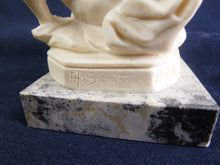 Load image into Gallery viewer, Archangel Michael Defeating The Devil by Amilcare Santini In Faux Ivory on Marble Base, Circa 1960