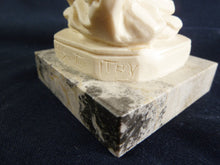 Load image into Gallery viewer, Archangel Michael Defeating The Devil by Amilcare Santini In Faux Ivory on Marble Base, Circa 1960
