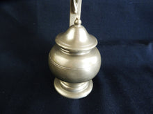 Load image into Gallery viewer, SOLD Holy Water Font, Antique Pewter Stoup, Crowned Rose Insignia On Base, Circa 1860