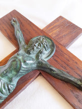 Load image into Gallery viewer, Antique Chapel Cross with Bronze Corpus Christi and Oak Cross, French Circa 1850, Beautiful Condition, 32 x 18 Centimetres