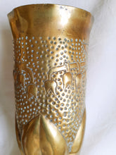 Load image into Gallery viewer, SOLD French Trench Art Vases, 75mm Field Gun Shell Vases 1916, Beautifully Worked Fluted Design, Fired During Battle of Verdun